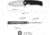 SENCUT Skarnax Flipper/thumb Stud Folding Knife 3.79inch Satin 9cr18mov Drop Point Plain Edge Blade, Black G10 Handle - S24025-1