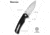 SENCUT Skarnax Flipper/thumb Stud Folding Knife 3.79inch Satin 9cr18mov Drop Point Plain Edge Blade, Black G10 Handle - S24025-1