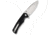 SENCUT Skarnax Flipper/thumb Stud Folding Knife 3.79inch Satin 9cr18mov Drop Point Plain Edge Blade, Black G10 Handle - S24025-1