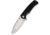 SENCUT Skarnax Flipper/thumb Stud Folding Knife 3.79inch Satin 9cr18mov Drop Point Plain Edge Blade, Black G10 Handle - S24025-1