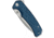 SENCUT Skarnax Flipper/thumb Stud Folding Knife 3.79inch Satin 9cr18mov Drop Point Plain Edge Blade, Blue Canvas Micarta Handle - S24025-3