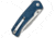 SENCUT Skarnax Flipper/thumb Stud Folding Knife 3.79inch Satin 9cr18mov Drop Point Plain Edge Blade, Blue Canvas Micarta Handle - S24025-3