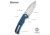 SENCUT Skarnax Flipper/thumb Stud Folding Knife 3.79inch Satin 9cr18mov Drop Point Plain Edge Blade, Blue Canvas Micarta Handle - S24025-3