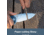 SENCUT Skarnax Flipper/thumb Stud Folding Knife 3.79inch Satin 9cr18mov Drop Point Plain Edge Blade, Blue Canvas Micarta Handle - S24025-3