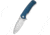 SENCUT Skarnax Flipper/thumb Stud Folding Knife 3.79inch Satin 9cr18mov Drop Point Plain Edge Blade, Blue Canvas Micarta Handle - S24025-3