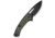 SENCUT Squiggy Flipper &amp; Thumb Hole &amp; Button Lock Knife Black / Green G10 Handle - S24082A-2