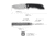 SENCUT Stratex Flipper &amp; Thumb Stud Knife Black G10 Handle 3.17inch Satin Finished 9cr18mov Blade
