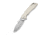 SENCUT Stratex Flipper &amp; Thumb Stud Knife Ivory G10 Handle 3.17inch Satin Finished 9cr18mov Blade