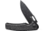 SENCUT Vesperon Black Micarta Folding Knife, 4.5in Closed, 3.38in Black Finish 9Cr18MoV SS Blade, Black Canvas Micarta Handle, S20065-3