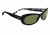 Serengeti Bella Sunglasses - Shiny Black Zebra Frame, 555nm Lenses 7628