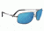 Serengeti Sassari , Polarized 555nm Blue, Rectangle, Unisex, Shiny Gunmetal, Large 8596
