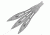 Shadow Cutlery Silver Hornet Triple Thrower Set, Silver, .8 LB SH3571