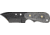 Shadow Tech Backup Fixed Knife, 1095 high carbon steel wicked point blade with bla, Black canvas micarta handle STK023