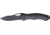 Sharper Image Thrust Fold Knife, 440C stainless PVD black coated modified clip poin, black checkered carbon fiber handle TSIK2