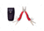 Sheffield 12-in-1 Folding Multi Tool with Pouch, Red 12988