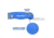 Sheffield Mini Ultimate Lock Back Utility Folding Knife, Blue, 12116