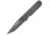 Sheffield Normandy Linerlock A/O Folding Knife, 3.5in Closed, 2.5in Black Oxide Coated 420 SS Tanto Blade, Black Textured G10 Handle, Thumb Stud, Pocket Clip, Black, 12163