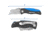 Sheffield Quick Change Lock Back Utility Folding Knife, 4in, ABS Handle, Blue, 12119