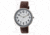 Simplify 2601 The 2600 Watch 40mm, Brown Leather Band, Silver Case, White Face SIM2601