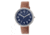 Simplify 2602 The 2600 Watch 40mm, Brown Leather Band, Silver Case, Blue face SIM2602