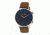 Simplify The 3300 World Time Zone Leather Strap Watch, Brown/Navy, Standard SIM3303