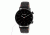 Simplify The 3300 World Time Zone Leather Strap Watch, Black/Black, Standard SIM3306