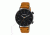 Simplify The 3300 World Time Zone Leather Strap Watch, Orange/Black, Standard SIM3307