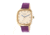 Simplify The 3500 Leather Strap Watch, Plum/Gold, Standard SIM3507