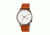 Simplify The 3600 Leather Strap Watch, Orange/Silver, Standard SIM3603