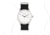 Simplify The 5600 Leather-Band Watch, White/Black, SIM5601