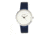 Simplify The 6000 Leather-Band Watch, Silver/Blue, SIM6002