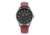 Simplify The 6600 Series Leather-Band Watch, Red/Black, One Size, SIM6604