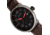 Simplify The 7100 Leather-Band Watch w/Date, Black/Dark Brown, One Size, SIM7106