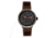 Simplify The 7100 Leather-Band Watch w/Date, Black/Dark Brown, One Size, SIM7106