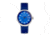 Simplify The 7100 Leather-Band Watch w/Date, Blue/Blue, One Size, SIM7104