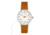 Simplify The 7100 Leather-Band Watch w/Date, Silver/Brown, One Size, SIM7102