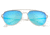 Sixty One Sunglasses Nudge Polarized Sunglasses - Unisex, Silver/Blue, One Size, SIXS106SL