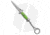 SKM 4 Keychain Stiletto Automatic Folding Knife, 1.625in, Stainless Steel, Bayonet Blade, Acrylic, Green Handle, Green/Gray, 4.00 inch, BHQ-183374