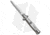 SKM 7 Italian Stiletto Automatic Folding Knife, 3.00in, Stainless Steel, Bayonet Blade, Acrylic, White Handle, White/Gray, 7.00 inch, BHQ-51143