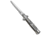 SKM 7 Italian Stiletto Automatic Folding Knife, 3.00in, Stainless Steel, Dagger Blade, Acrylic, Gray Handle, Gray/Gray, 7.00 inch, BHQ-51118