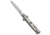 SKM 7 Italian Stiletto Automatic Folding Knife, 3.00in, Stainless Steel, Spear Point Blade, Acrylic, White Handle, White/Gray, 7.00 inch, BHQ-51017