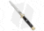 SKM 9 Italian Stiletto Automatic Folding Knife, 3.875in, Stainless Steel, Spear Point Blade, Dark Horn, Black Handle, Black/Steel, 8.875 inch, BHQ-51007