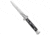 SKM 9 Italian Stiletto Automatic Folding Knife, 3.875in, Stainless Steel, Bayonet Blade, Acrylic, Black Handle, Standard, Black/Steel, 8.875 inch, BHQ-51160