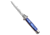 Skm SKM 9" Italian Stiletto Bayonet Automatic Knife Blue Acrylic 4" Satin, Blue, Stainless Steel, adult, BHQ-95295