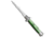 Skm SKM AB 9" Italian Stiletto Automatic Knife Green Acrylic 3.8" Satin Kris, Green, Stainless Steel, adult, BHQ-71224
