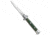 Skm SKM AB 9" Italian Stiletto Automatic Knife Light Green Pakka 4" Satin Bayo, Green, Stainless Steel, adult, BHQ-51008