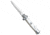 Skm SKM AB 9&quot; Italian Stiletto Automatic Knife White Pearlex 3.8&quot; Satin Dagger, White, Stainless Steel, adult, BHQ-51170