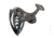 Skull Hooker Bone Bracket, Black, BBAssyBlk