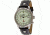 Skytimer 503225031 Quartz Alarm Mens Watch - Lime Dial, Black Leather Strap
