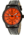 Skytimer 510605427 Automatic Pilot Mens Watch - Leather Strap, Orange Dial